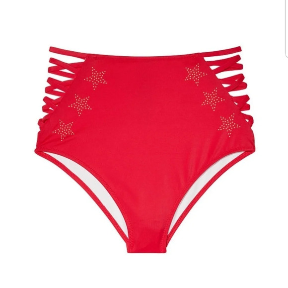 VS Pink Studded Strappy High Waist Bikini M - Picture 1 of 6